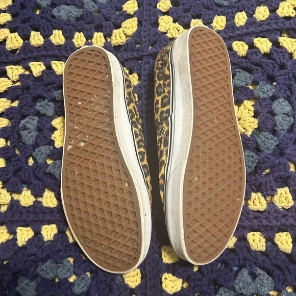 Vans Brown and Black Leopard Print Sneakers - Picture 3 of 4